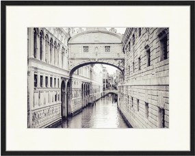 Impressão digital emoldurada Bridge Of Sighs In Venice