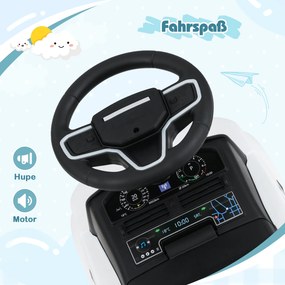 Brinquedo de pedal para crianças com buzina, sons de motor e armazenamento sob o assento, preto
