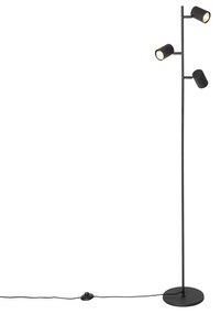 Candeeiro de pé moderno preto 3 luzes - Jeana Moderno