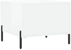 Mesas de centro 2 pcs 50x50x40 cm branco brilhante