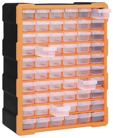Caixa organizadora com 60 gavetas 38x16x47,5 cm
