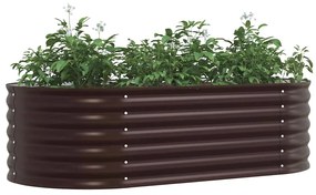 Canteiro Elevado de Jardim Marrom vidaXL 160x80x44 cm Aço Galvanizado