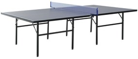 HOMCOM Mesa Dobrável de Ping Pong com Rede 152,5x274x76cm Tênis de Mesa e Material em Aço e MDF na cor Azul