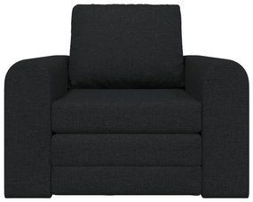Sofá Cama 2-em-1 Preto 98x71x83 cm Tecido