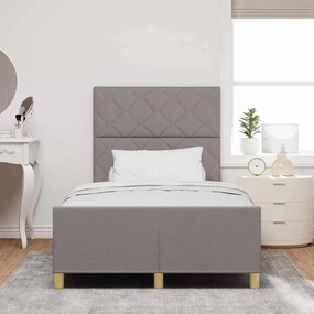 Camas vidaXL em Taupe, 120x200 cm, Tecido