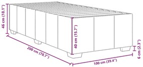 Estrutura de cama sem colchão 100x200 cm tecido cor creme