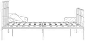 Estrutura de cama com estrado de ripas 120x200 cm metal branco