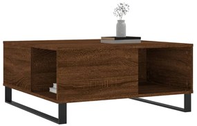 Mesa de centro 80x80x36,5cm derivados madeira carvalho castanho