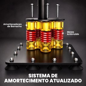 Saco de Boxe de Pé para Adultos 156 cm com 12 Ventosas e Absorção de Impactos para Kickboxing MMA e Muay Thai Vermelho
