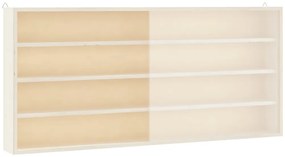 Vitrine de colecionador de madeira com portas 80x8,5x37 cm