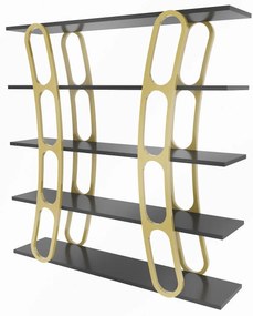 Estante Adar – Preto e Dourado – 120 cm x 120 cm x 25 cm