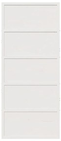 Porta de celeiro 90x208 cm madeira de pinho maciça branco
