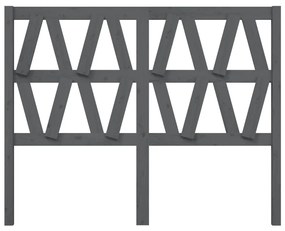 Cabeceira de cama 146x4x100 cm pinho maciço cinzento