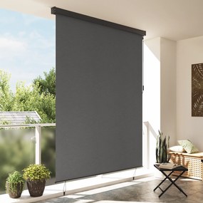 Cortina Rolô Exterior Cinzento-escuro 200 x 250 cm tecido