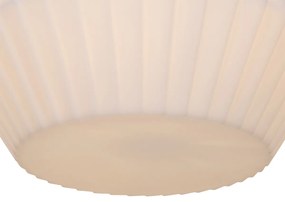 Candeeiro suspenso moderno para exterior preto com abajur branco 45,6 cm IP44 - Robbert Moderno