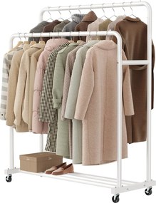 Guarda roupa aberto com rodas 46,5 x 110 x 155,5 cm Branco