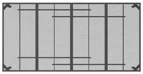 Mesa de jardim 200x100x72 cm malha de aço antracite