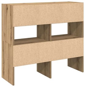 Sapateiras 2 pcs empilháveis 89,5x30x40 cm carvalho artisiano