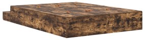 Cama de Armazenamento Carvalho Fumado 140x190 cm