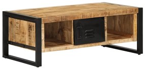 Mesa de centro 90x50x36 cm madeira de mangueira áspera maciça
