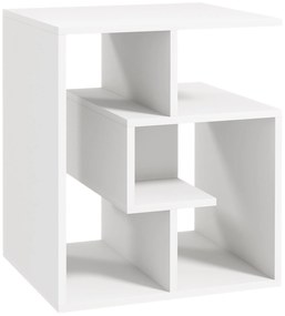 HOMCOM Mesa de Apoio mesa auxiliar para sala e quarto estante para arrumação 45x40x55 cm Branco