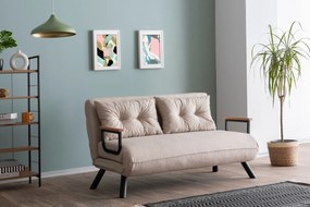 Sofá-Cama de 2 Lugares Sando – Creme – 175 cm x 133 cm