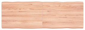 vidaXL Tampo de mesa com bordas vivas carvalho tratado castanho-claro