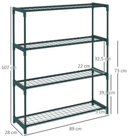 Outsunny Suporte para Plantas Suporte para Vasos de Plantas de 4 Nívei