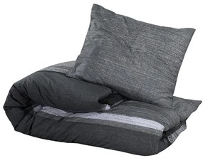 Conjunto de capa de edredão 220x240 cm algodão cinza-escuro