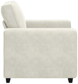 Poltrona 60 cm veludo creme