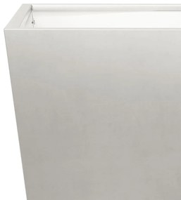 Vaso/floreira de jardim 2 pcs 40x40x40 cm aço inoxidável