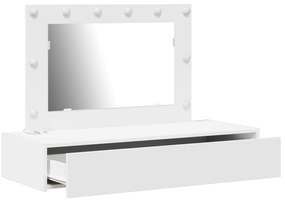 Mesa de Maquilhagem Suspensa com Luzes LED Brancas