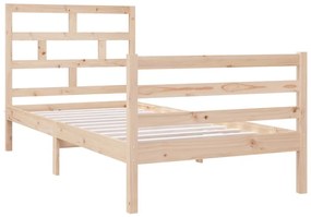 Estrutura de cama solteiro 90x190 cm madeira maciça