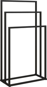 HOMCOM Suporte para Toalhas em Pé com 3 Barras, Escada para Toalhas em Aço 45 x 21,5 x 85 cm | Aosom Portugal