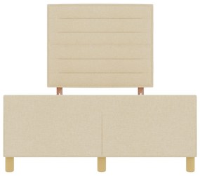 Cama de tecido Creme 160x200 cm vidaXL