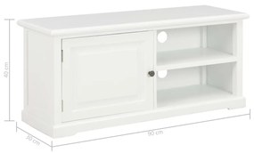 Móvel de TV 90x30x40 cm madeira branco