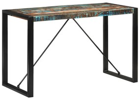 Mesa de jantar 120x55x76 cm madeira recuperada maciça