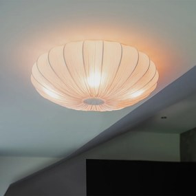 Candeeiro de teto design branco seda 60cm 5 luzes - Plu