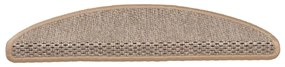 Tapetes escada adesivos aspeto sisal 30pcs 56x17x3cm bege-claro