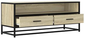 Móvel p/ TV 100x34,5x40 cm deriv. madeira/metal carvalho sonoma