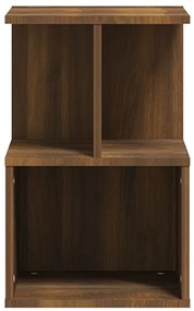 Mesa cabeceira 2pcs 35x35x55cm deriv. madeira carvalho castanho