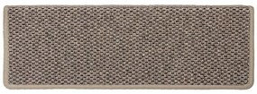Tapetes escada adesivos aspeto sisal 30pcs 65x21x4 bege-escuro
