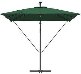 Guarda-sol de Bananeira Cantilever Verde 249 x 249 x 250 cm