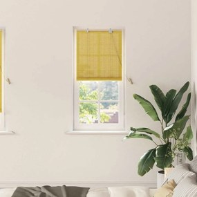 vidaXL Persianas e Sombras de Janela Amarelo 60 x 220 cm Bambu