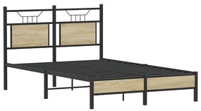 Estrutura cama s/ colchão derivados de madeira carvalho sonoma