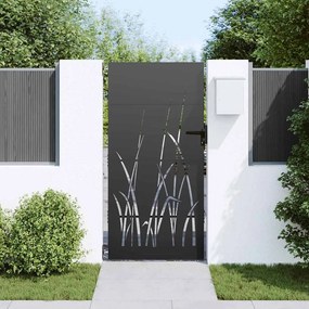 Portão de Jardim Preto 105 x 200 cm Aço com Revestimento em Pó