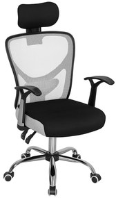 Vinsetto Cadeira de Escritório com Função Reclinável Apoio para a Cabeça e Suporte Lombar 62x67x108-118 cm Cinza