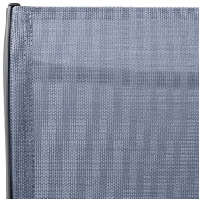Cadeiras de bar para jardim 2 pcs textilene cinzento