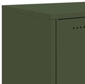 Aparador 100,5x39x72 cm aço verde-azeitona