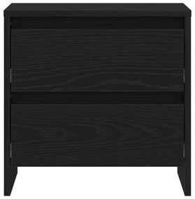 móvel de cabeceira vidaXL Preto Carvalho 45x34x44,5 cm Madeira de Enge